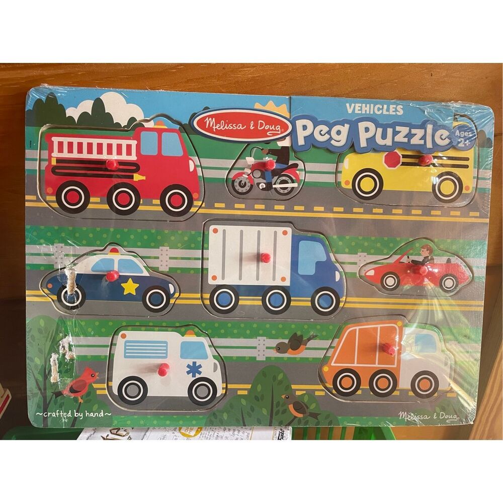 Melissa & Doug Vehicles Peg Puzzle